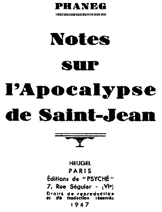 L'Apocalypse de St Jean