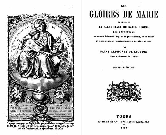 ***LES GLOIRES DE MARIE*** de Saint Alphonse de LIGUORI Gloires